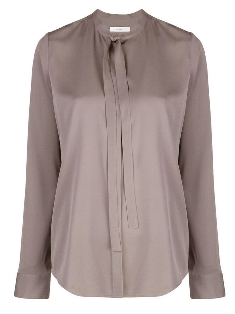 The Row tie a neck blouse - Grey