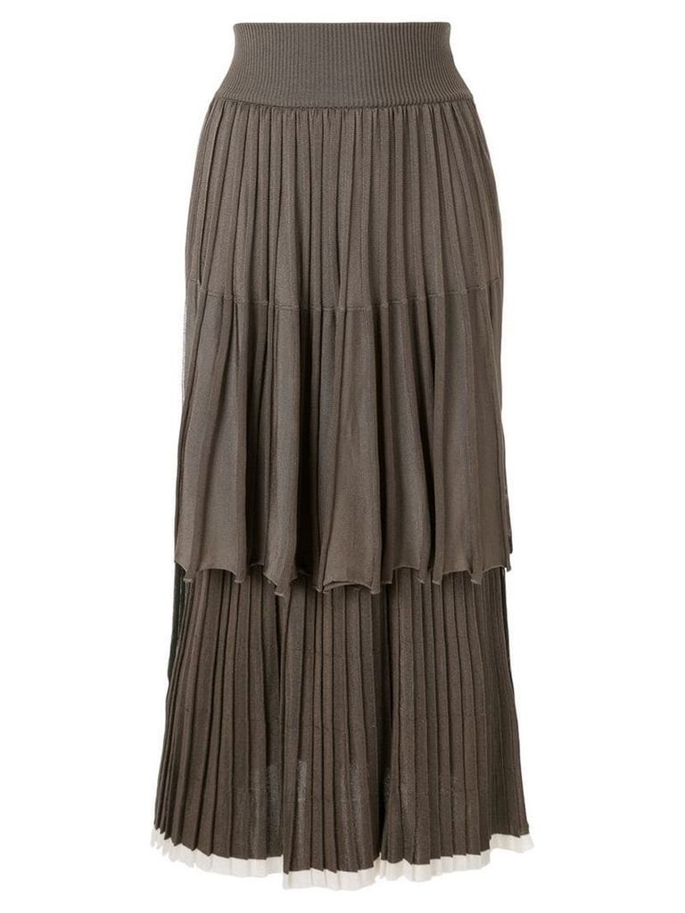 Sonia Rykiel layered skirt - Brown