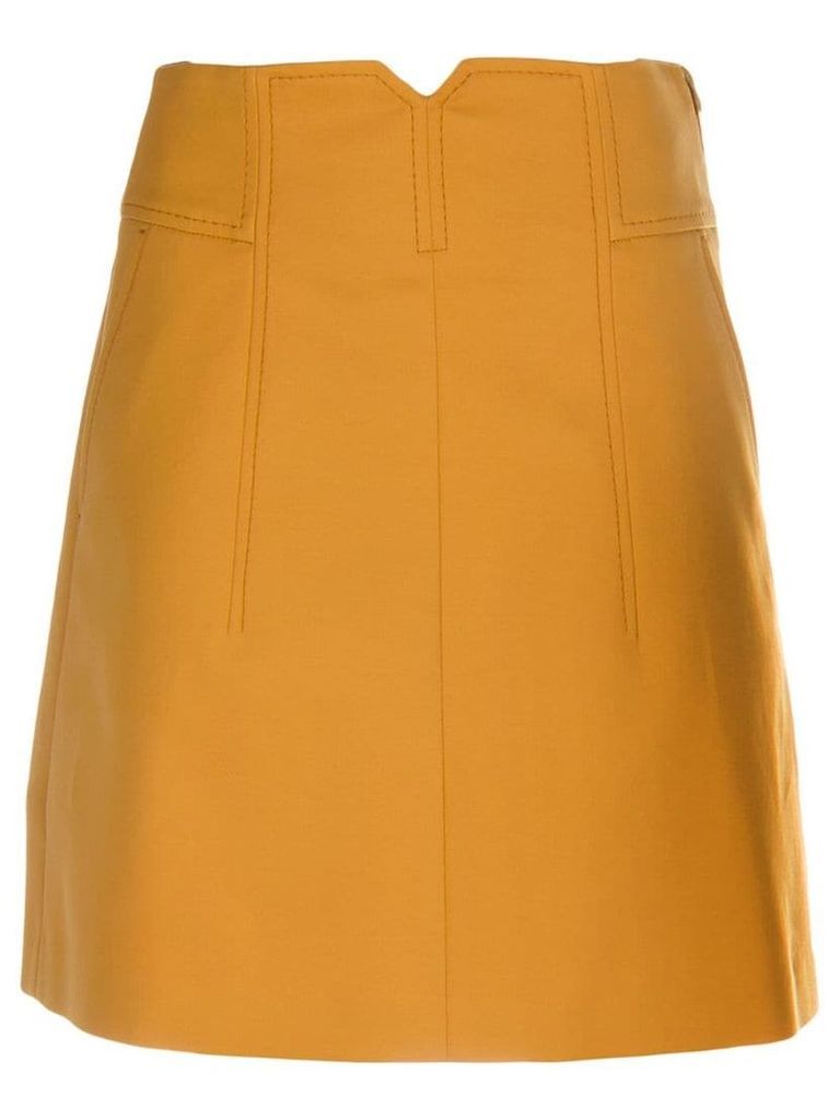 Dorothee Schumacher high-rise A-line skirt - Yellow