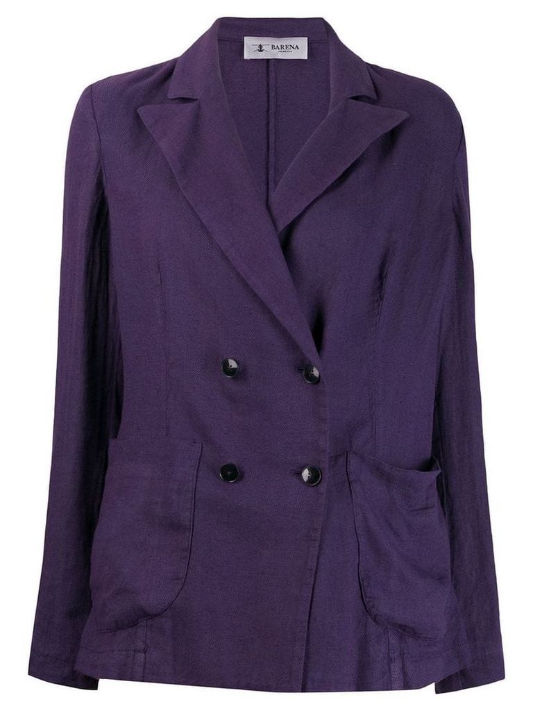 Barena peaked lapel blazer jacket - Purple