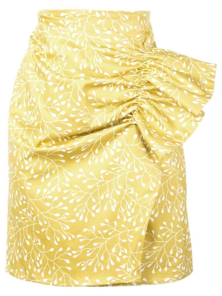 Silvia Tcherassi blossom print skirt - Yellow