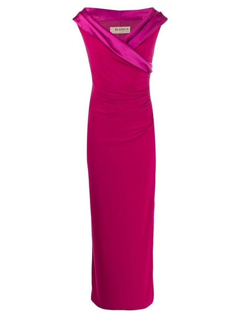 Blanca fitted evening dress - Pink