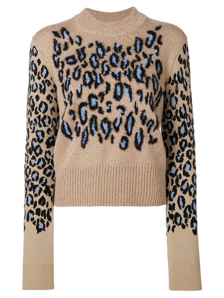 Kenzo leopard print knit sweater - Neutrals