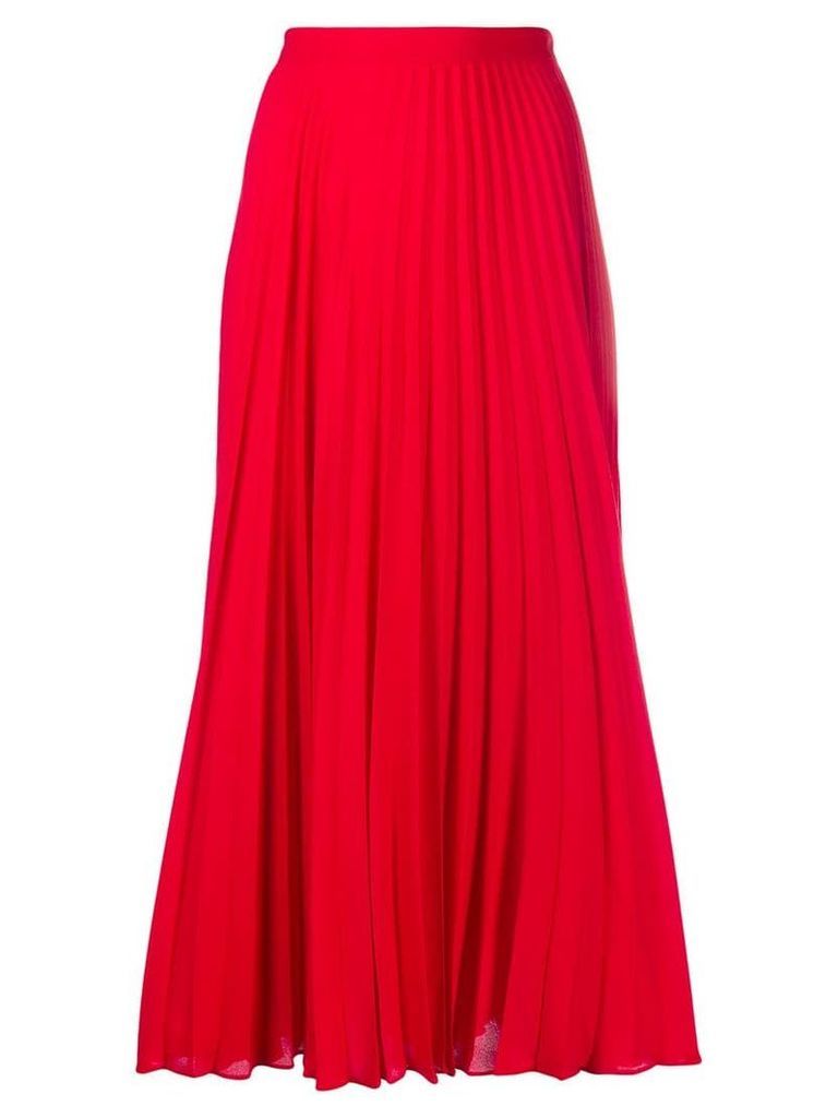 Valentino pleated midi skirt - Red