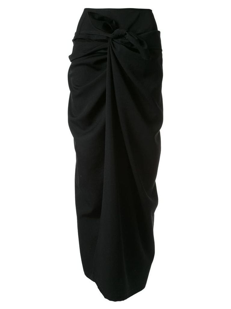 Yohji Yamamoto knotted long skirt - Black