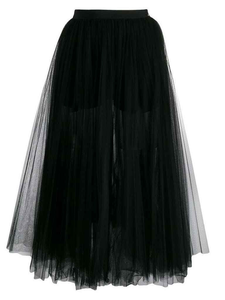 Elisabetta Franchi layered tulle skirt - Black