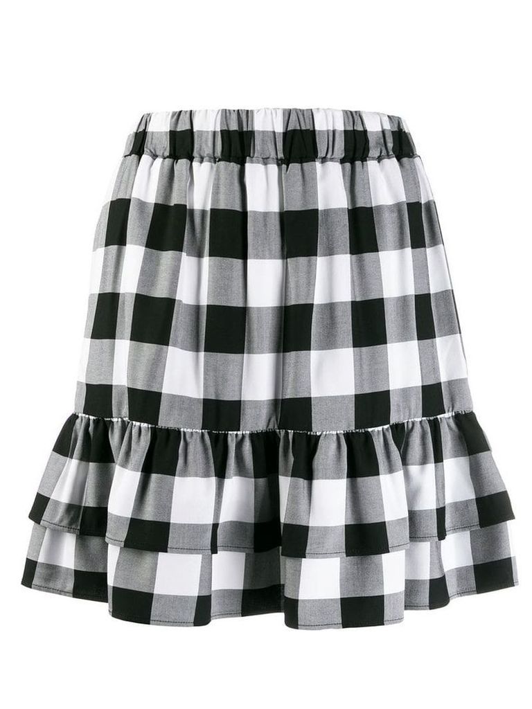 Love Moschino checked short skirt - Black