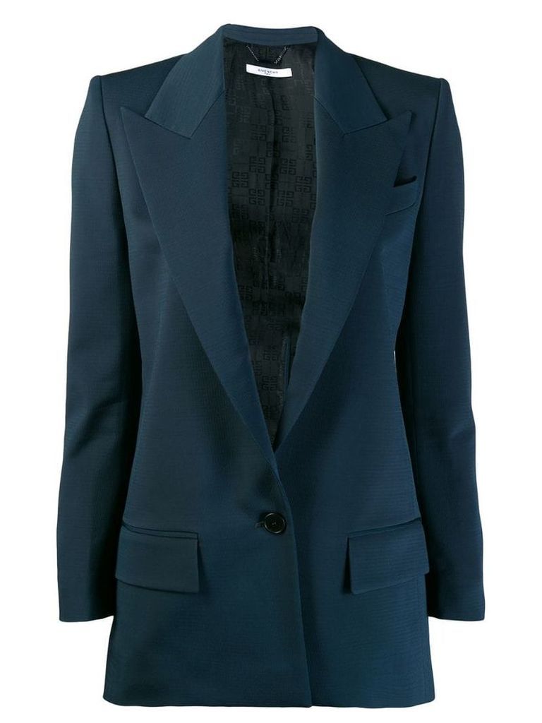 Givenchy deep V-neck blazer - Blue
