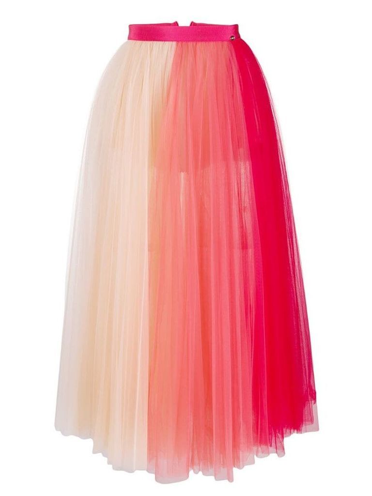 Elisabetta Franchi two-tone tulle skirt - Pink