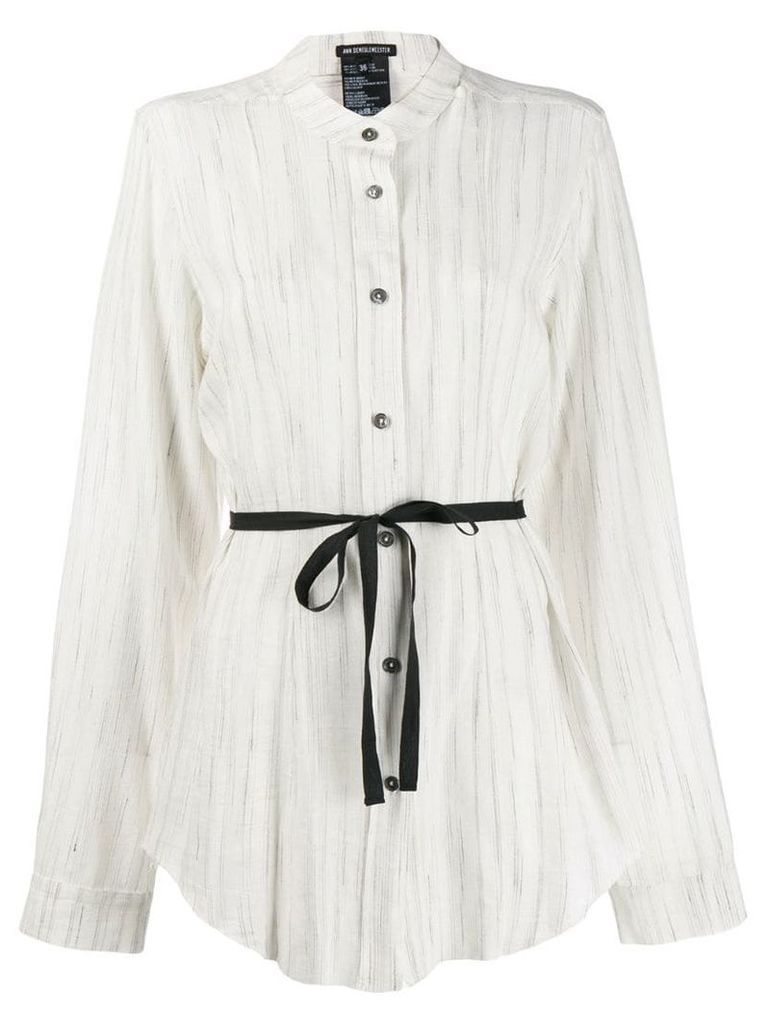 Ann Demeulemeester oversized layered shirt - White