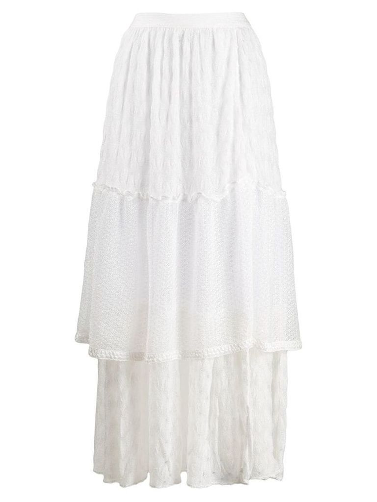 Missoni Mare layered prairie skirt - White