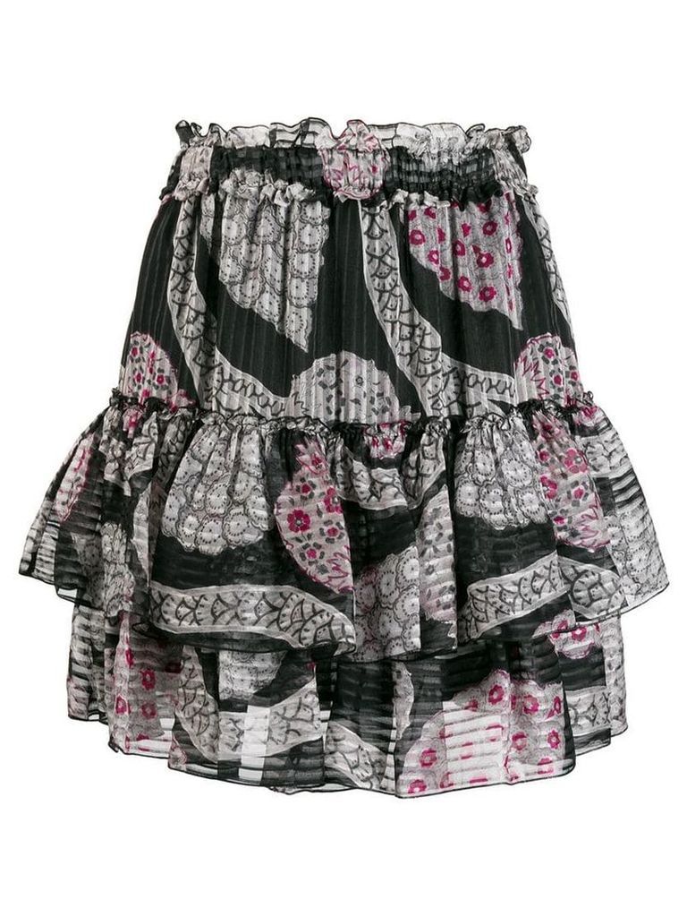 Isabel Marant ruffle tiered skirt - Black