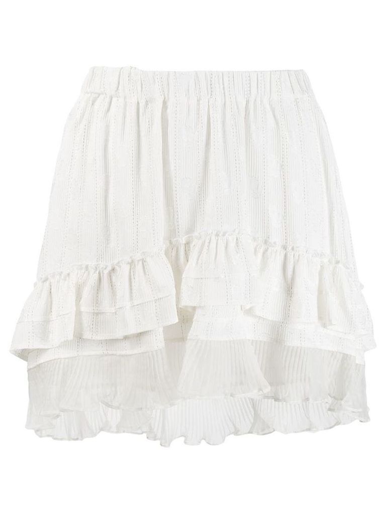 Isabel Marant short ruffled skirt - White