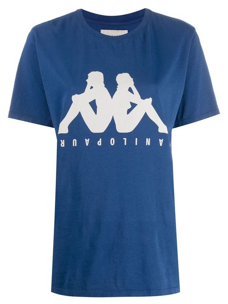 Paura x Kappa logo printed T-shirt - Blue
