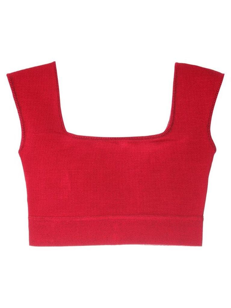 Magrella knitted cropped top - Red