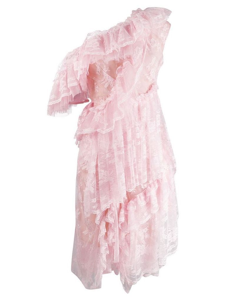 Preen By Thornton Bregazzi off the shoulder ruffle dress - Pink