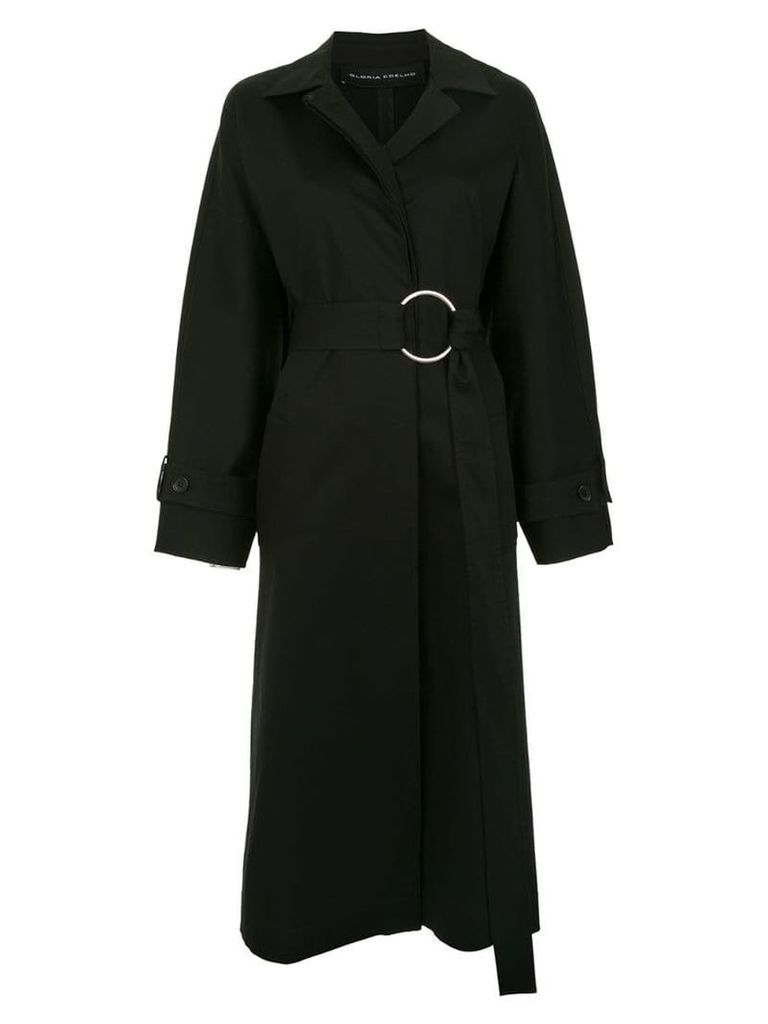 Gloria Coelho belted oversized coat - Black