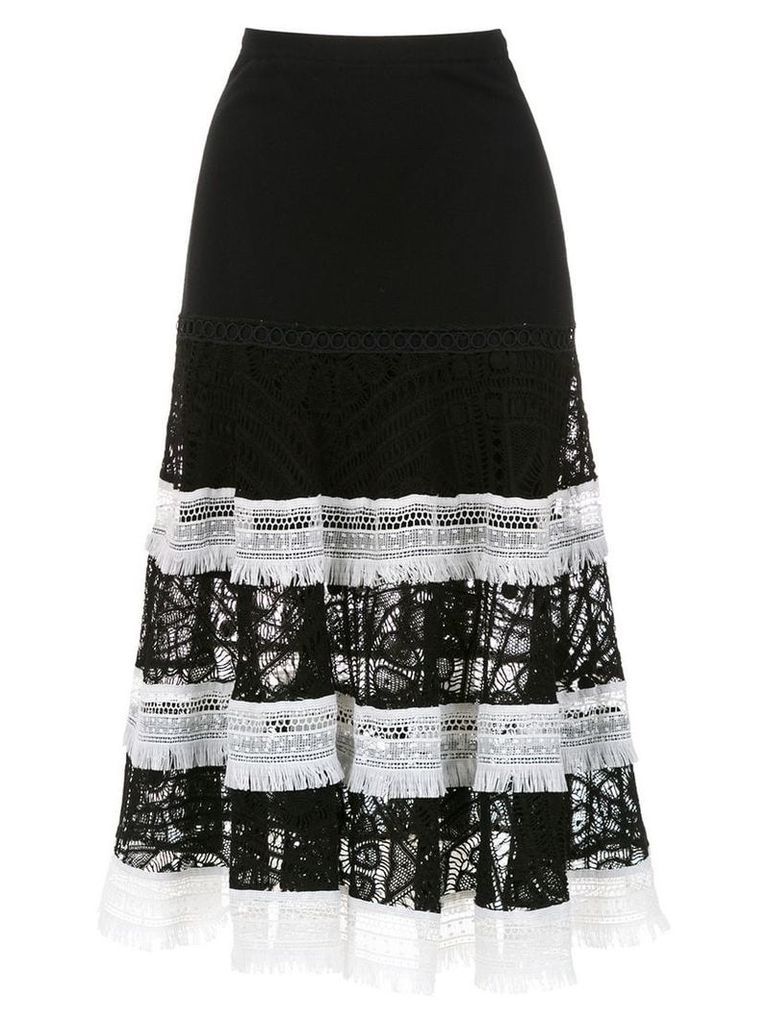 Martha Medeiros knitted midi skirt - Black