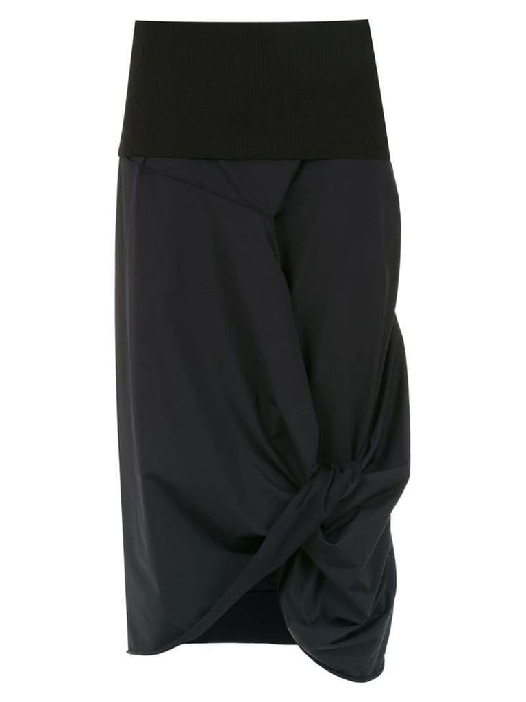 Mara Mac panelled midi skirt - Black