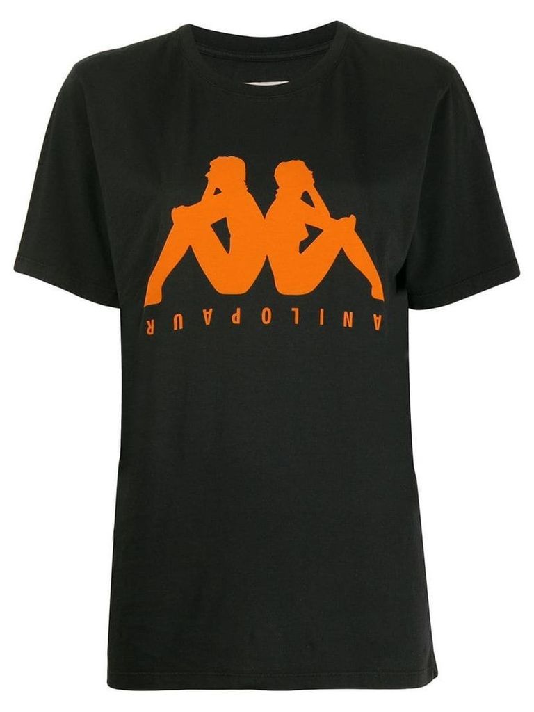 Paura x Kappa logo print T-shirt - Black