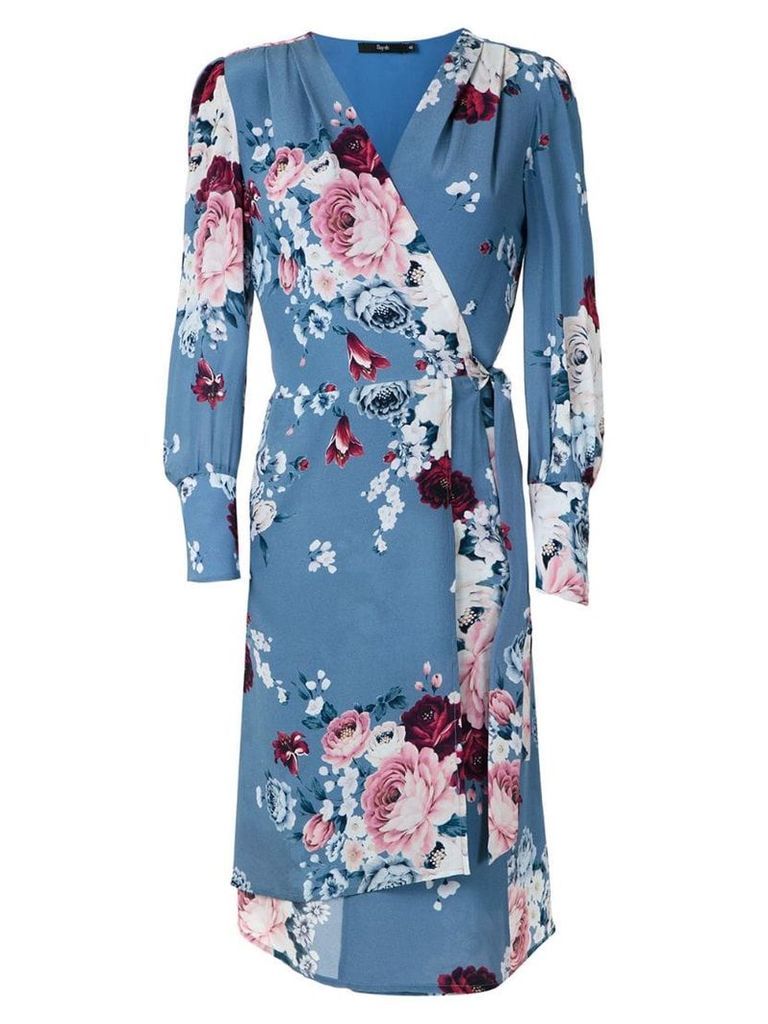 Magrella silk floral dress - Blue