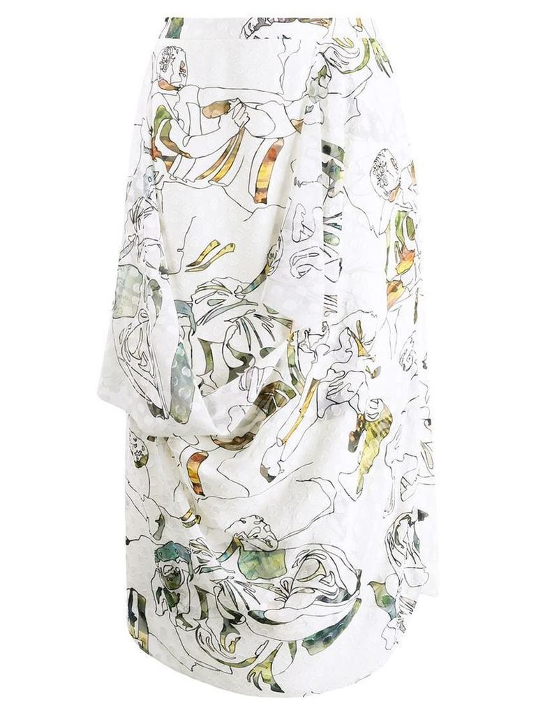 Chalayan embroidered skirt - White
