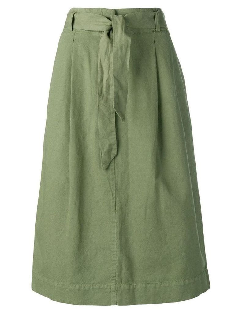 YMC belted a-line skirt - Green