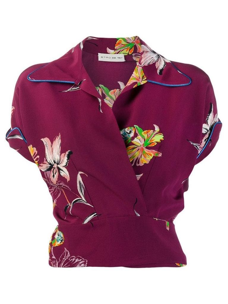 Etro floral fitted blouse - Red