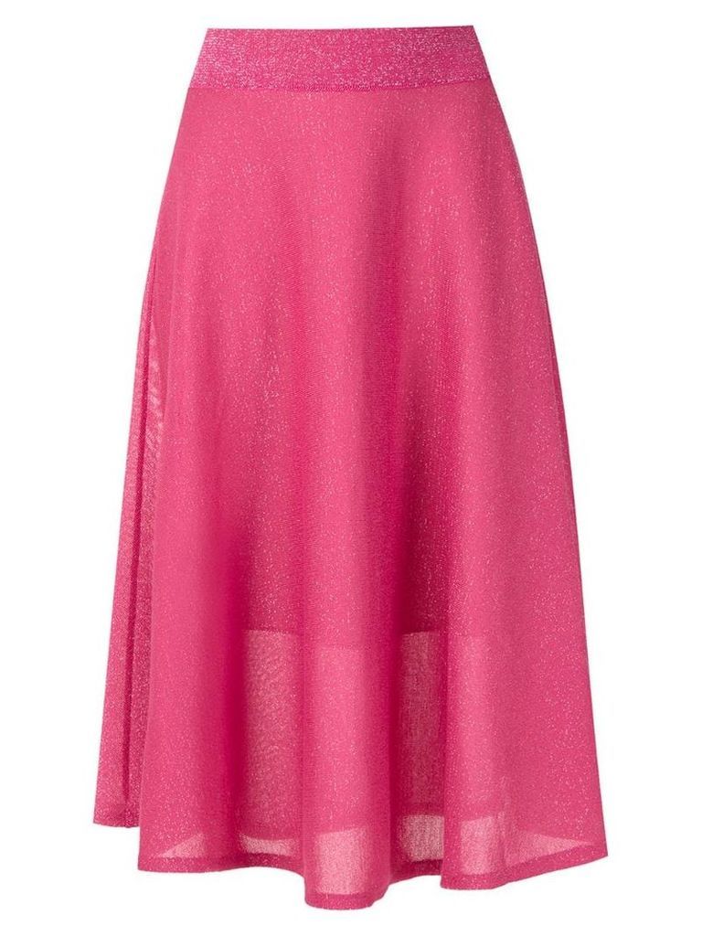 Cecilia Prado glitter midi drape skirt - Pink