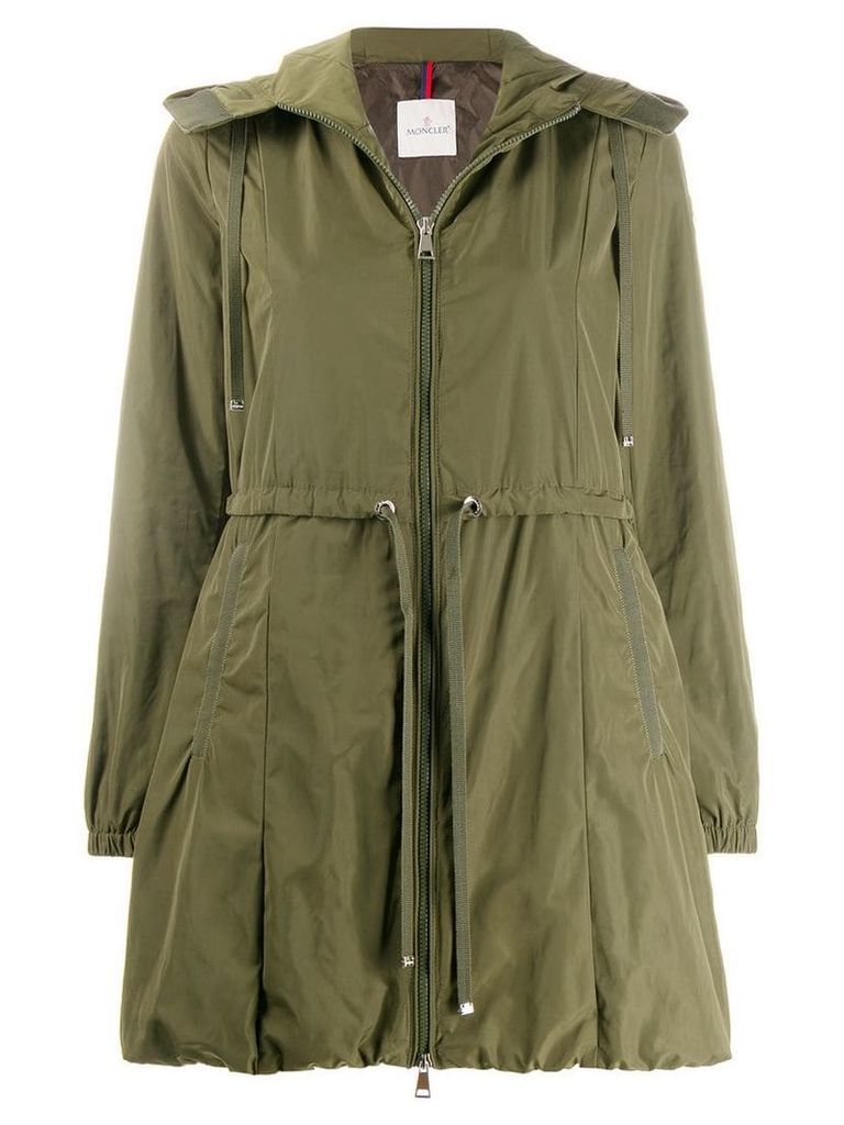 Moncler fitted parka coat - Green