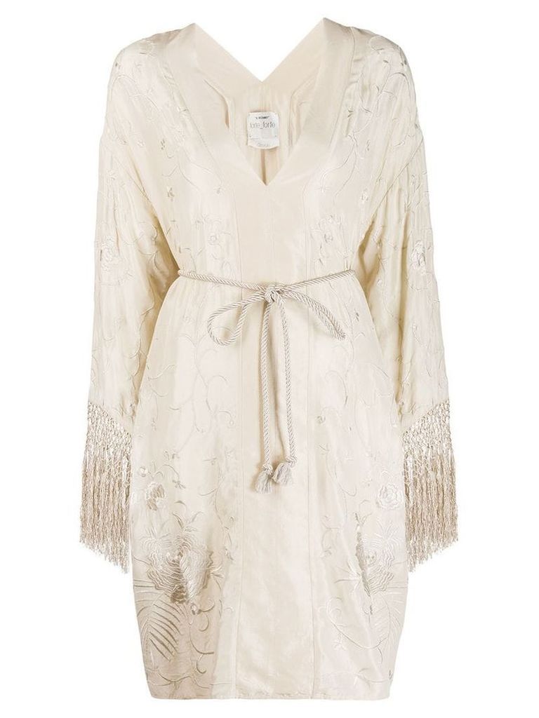 Forte Forte embroidered tunic dress - Neutrals