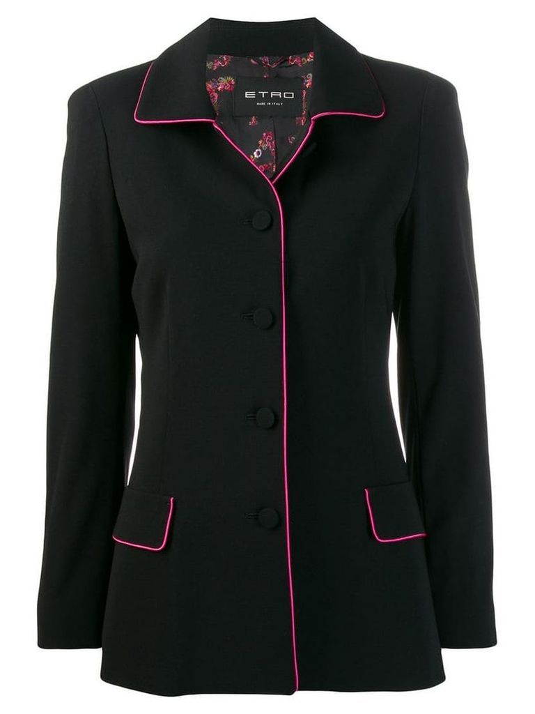 Etro lined blazer jacket - Black