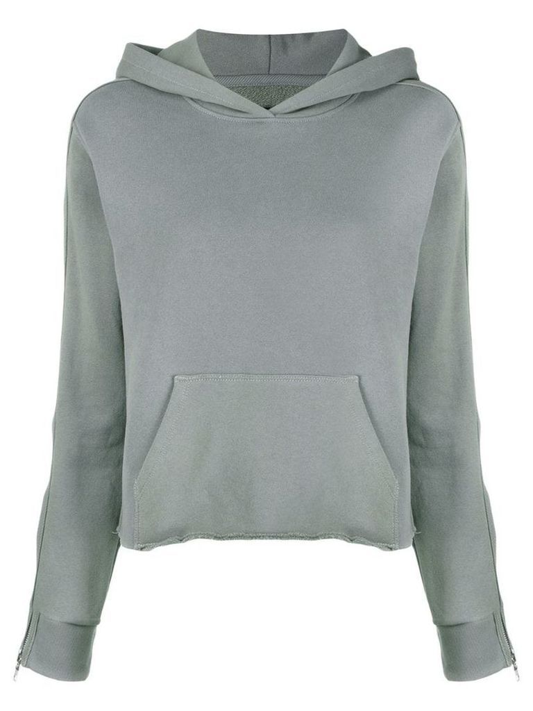 RtA zipped sleeved hoodie - Grey