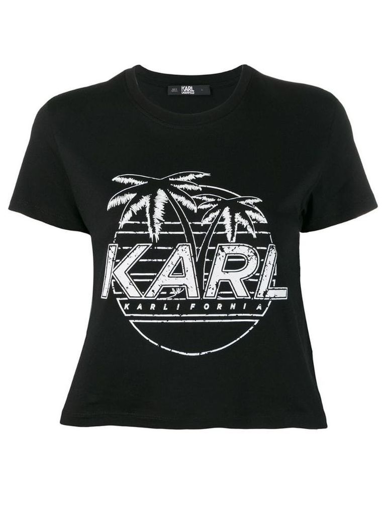 Karl Lagerfeld Karlifornia cropped T-shirt - Black