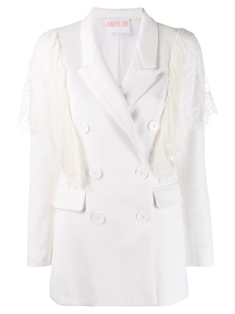ANIYE BY lace inserts blazer - White