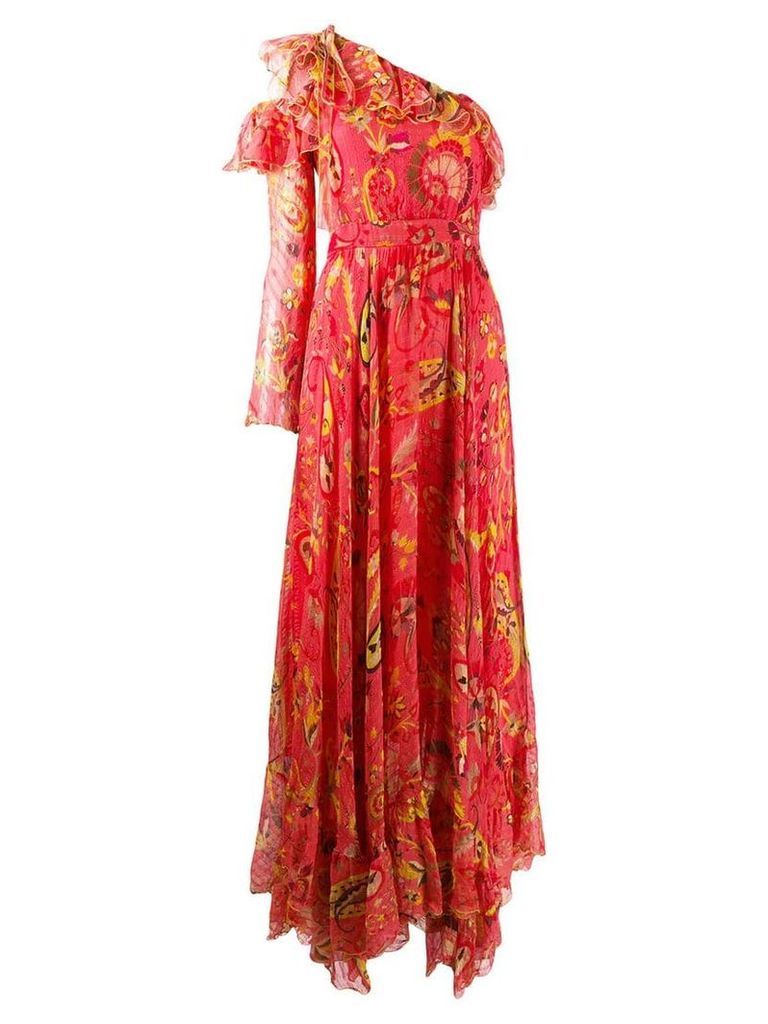 Etro floral print evening dress - Red