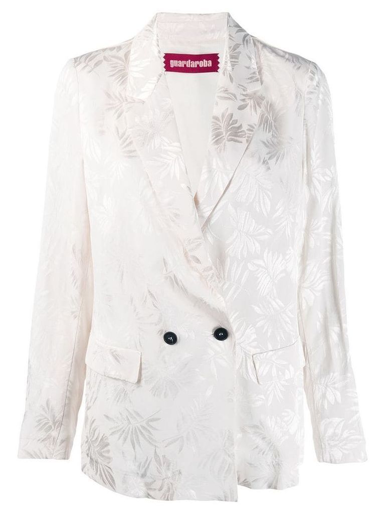 Guardaroba floral print blazer - White