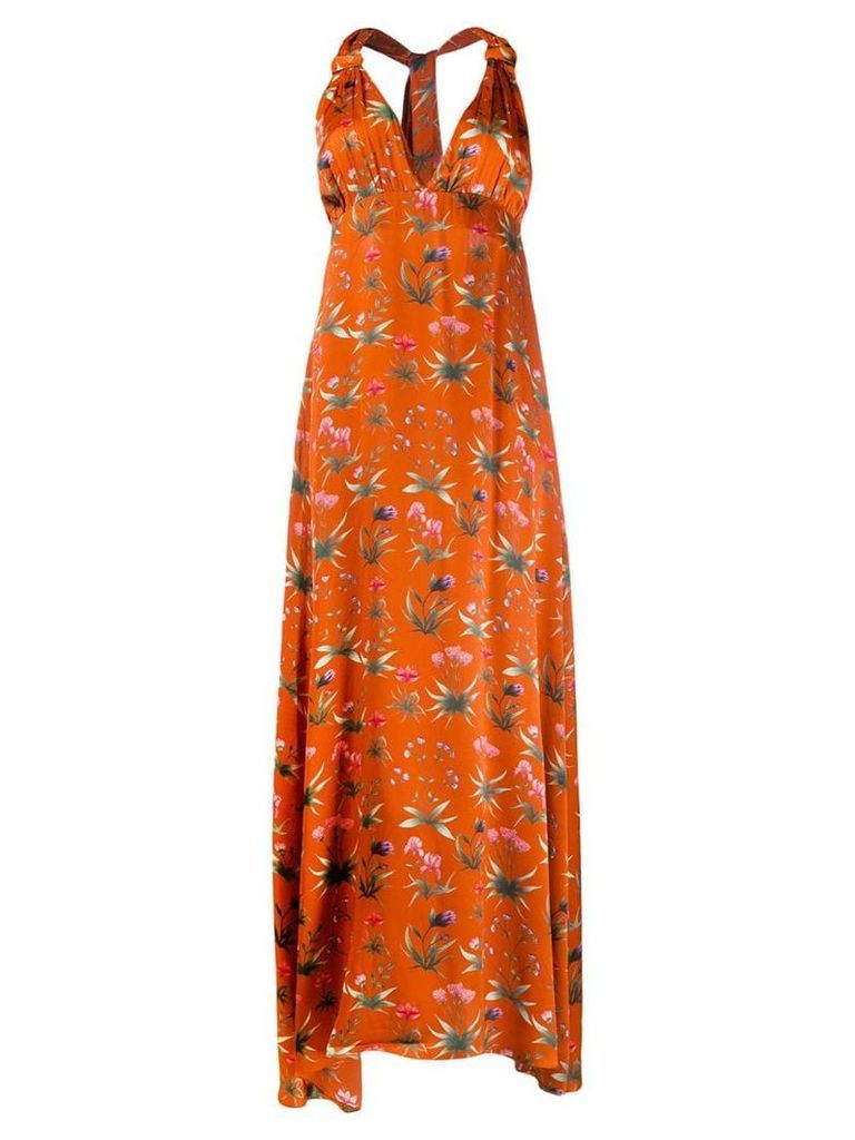 Seren floral print maxi dress - Orange
