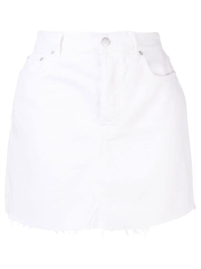 Reformation Cherry denim skirt - White