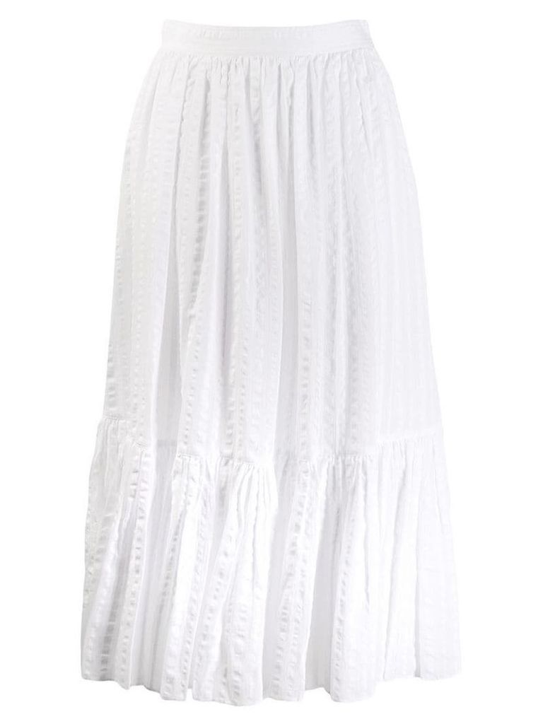 Tory Burch tiered A-line skirt - White