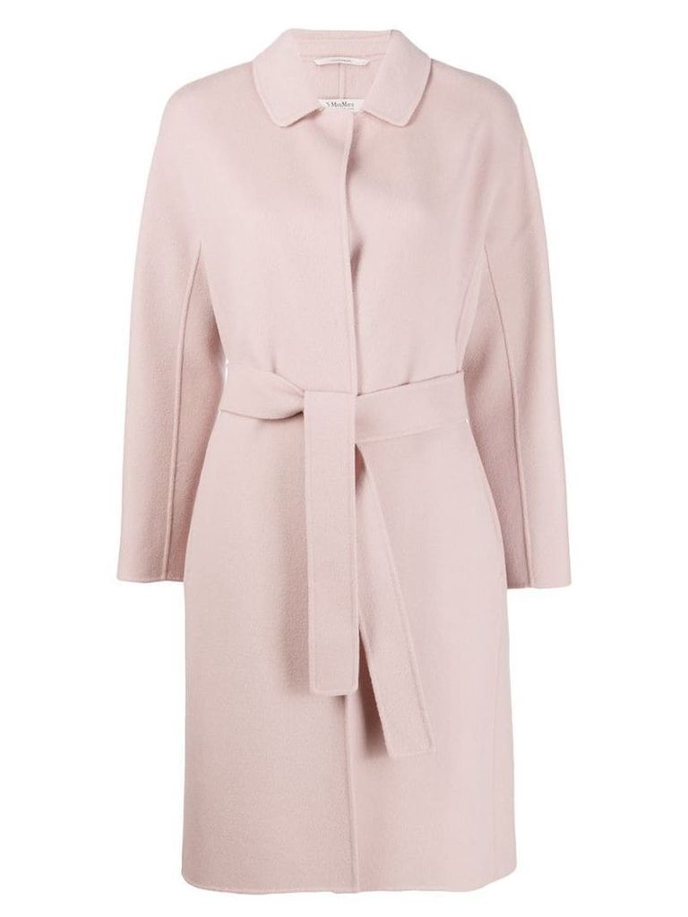'S Max Mara belted mid-length coat - Pink
