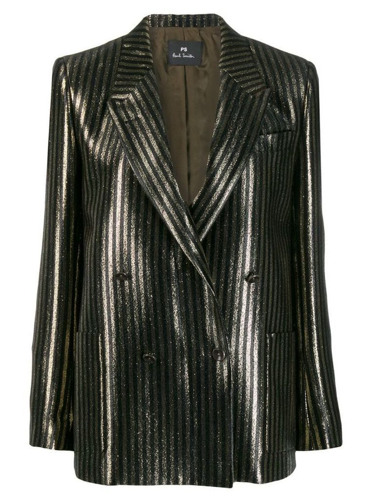 PS Paul Smith glittered striped blazer - Black