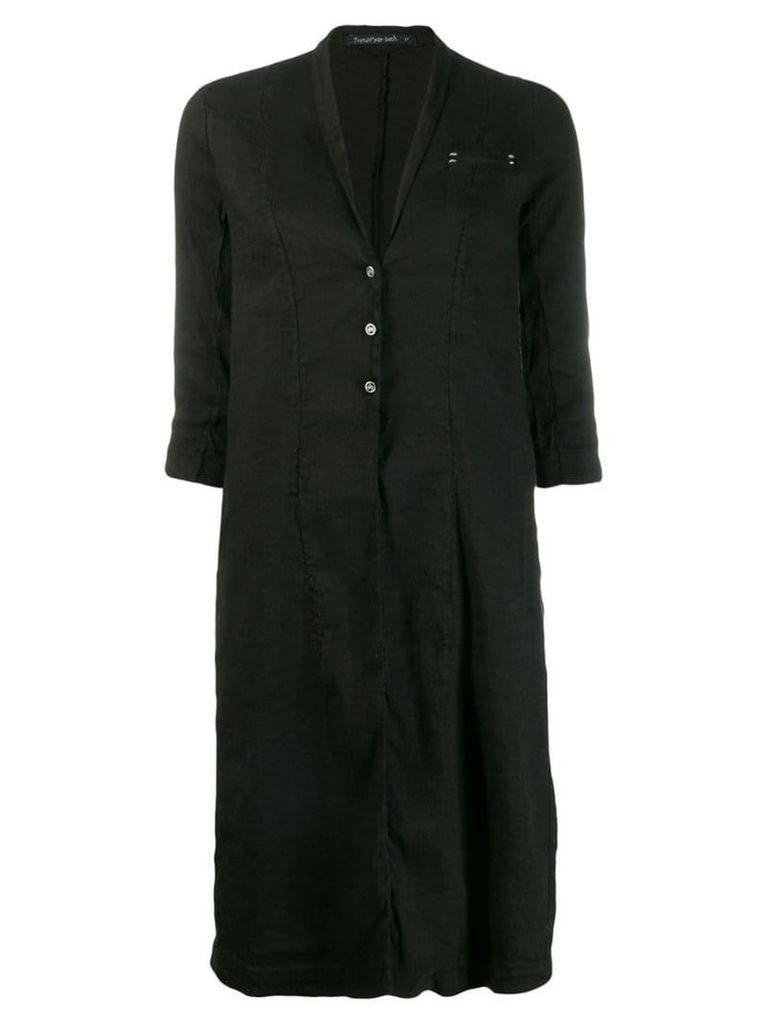 Transit lightweight midi coat - Black