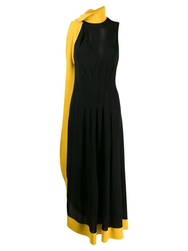 Givenchy asymmetric cocktail dress with contrasting ruffles - Black