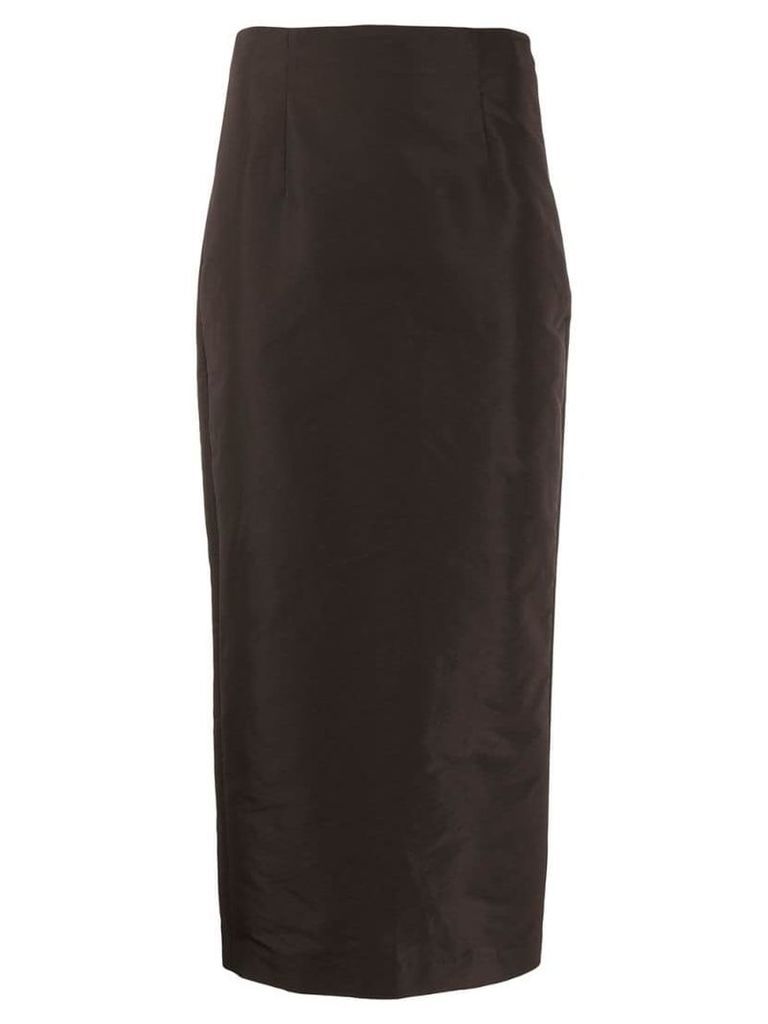 Theory fitted midi skirt - Brown