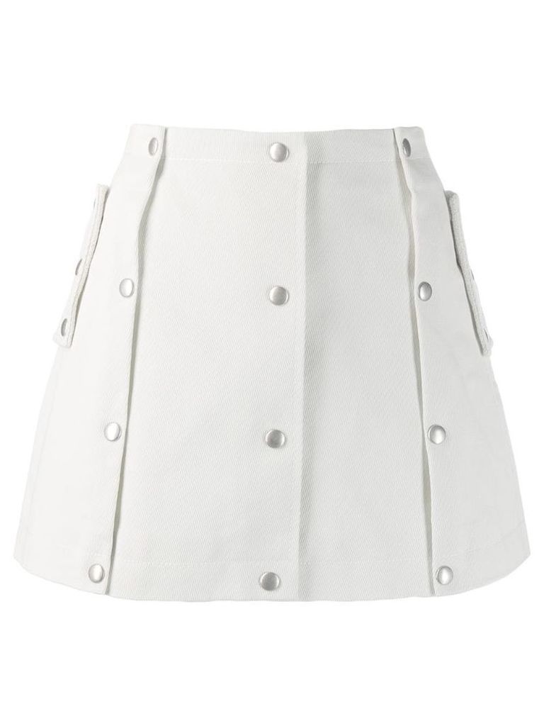 Courrèges button skirt - White