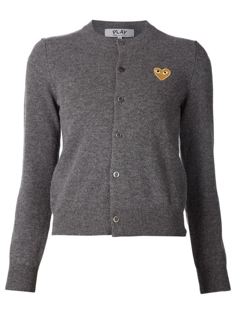 Comme Des Garçons Play embroidered heart cardigan - Grey