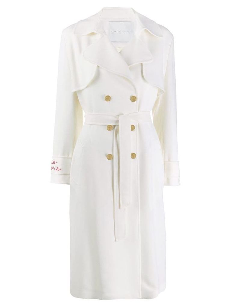 Giada Benincasa double breasted trench coat - White