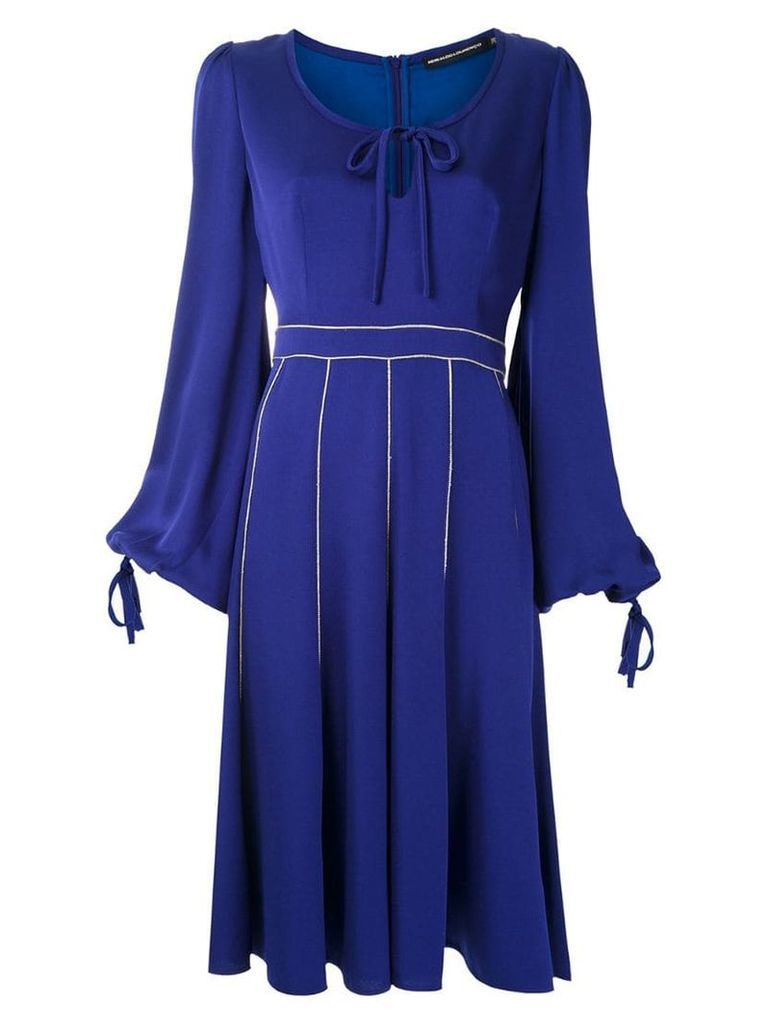 Reinaldo Lourenço billowing sleeves dress - Blue