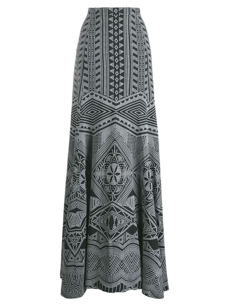 Antonio Berardi long embroidered skirt - Black
